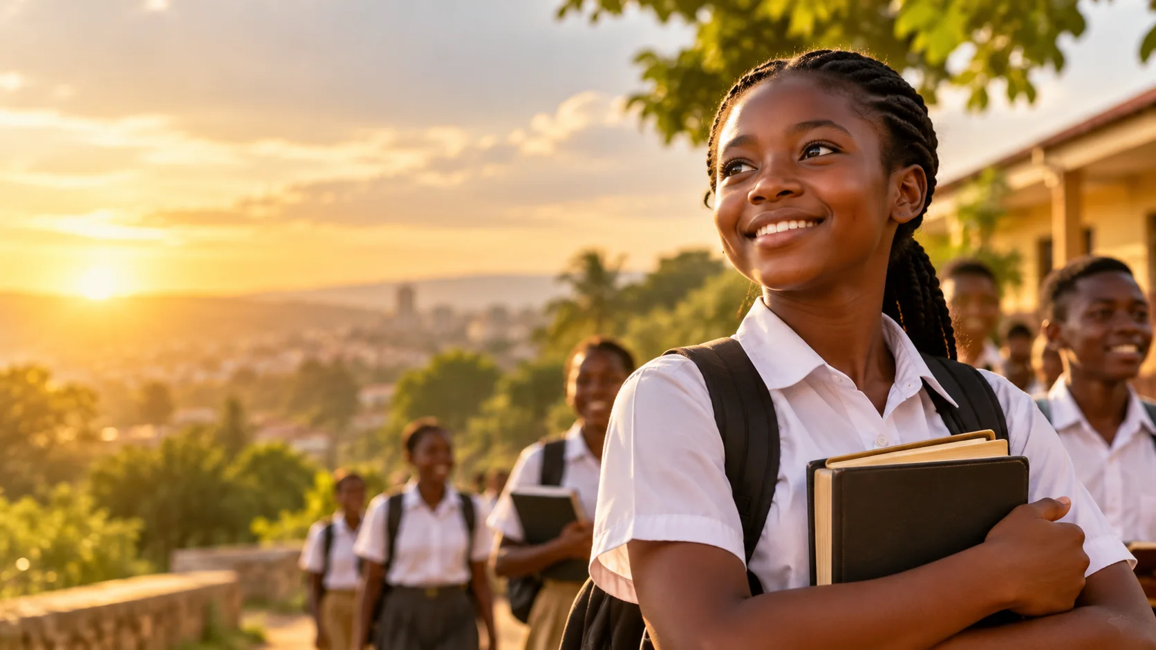 Ghanaian students looking towards a brighter future