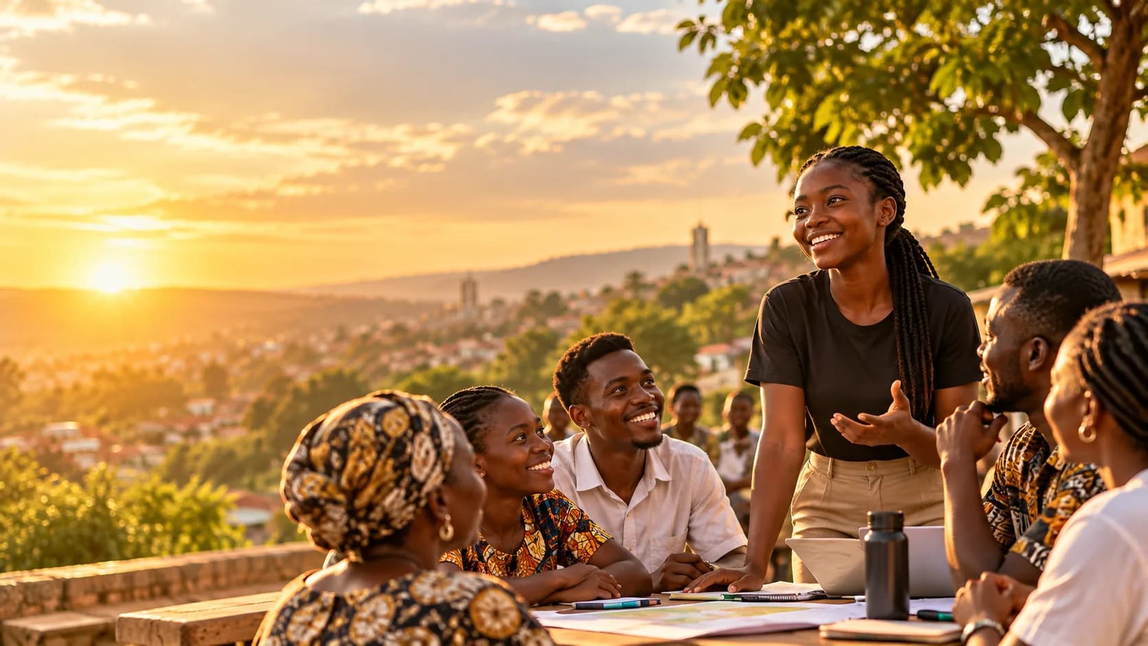 Young people participating in a mentorship workshop